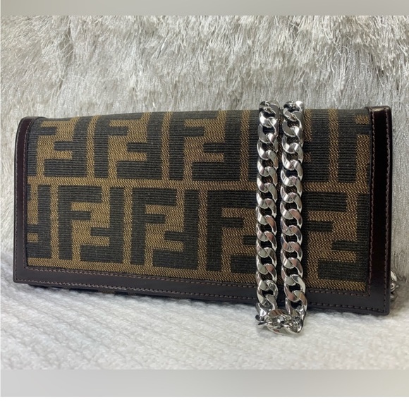 Fendi Handbags - FENDI Zucca Canvas Crossbody Wallet ROCK BOTTOM PRICE